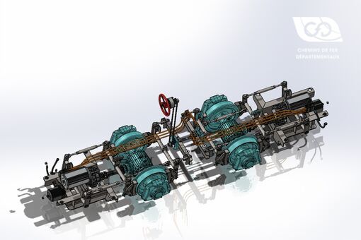 Axle assembly with brake and traction Axle assembly with brake and traction