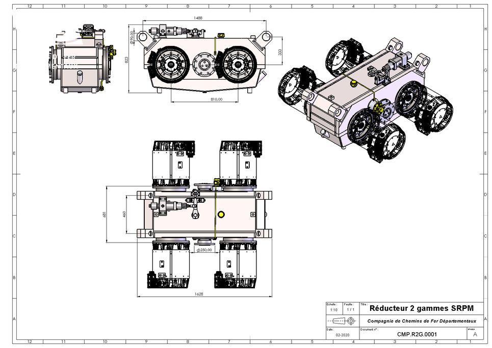 Diagram of the SRPM two-range gearbox Diagram of the SRPM two-range gearbox
