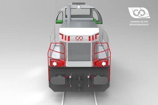 Front View CFD TRIAX Locomotive