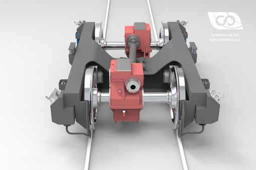 Front view Locomotive bogie BB Front view Locomotive bogie BB