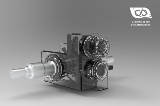 Internal view CFD railway gearbox PR23 Internal view CFD railway gearbox PR23