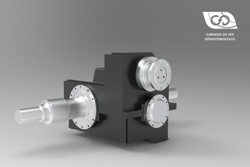 Isometric view PR23 railway gearbox Isometric view PR23 railway gearbox