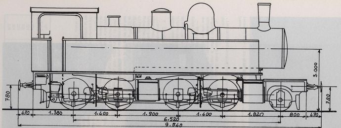 Layout of Mallet locomotives type 320, series 321-325 Layout of Mallet locomotives type 320, series 321-325