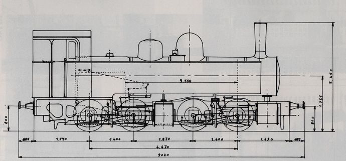 Layout of the Mallet type 300 locomotives, series 310-319 and 351-353 