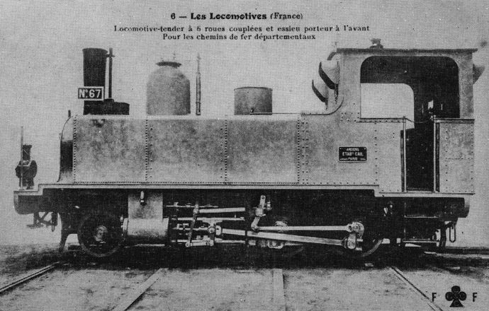 Locomotive type Charente 65-67. Here the no. 67 when it left the factory