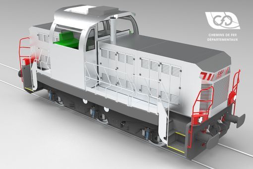 Perspective view CFD TRIAX locomotive