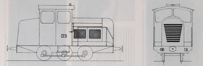 Plan of 13-16 series tractors. (1/43.5° scale)