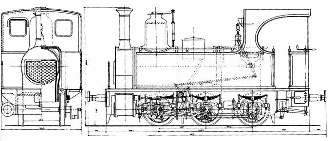 Plan of Indre et Loire type locomotives series 1-6 Plan of Indre et Loire type locomotives series 1-6