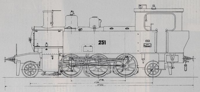 Plan of locomotive 131 type 250