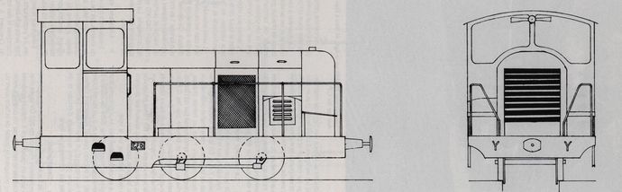 Plan of the Montmirail Y series tractors. (Scale 1/43,5°) Plan of the Montmirail Y series tractors. (Scale 1/43,5°)
