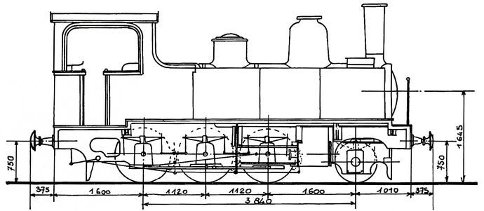 Plan of the type 200 series 201-207 locomotives.