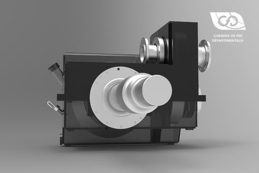 PR18 railway gearbox side view PR18 railway gearbox side view