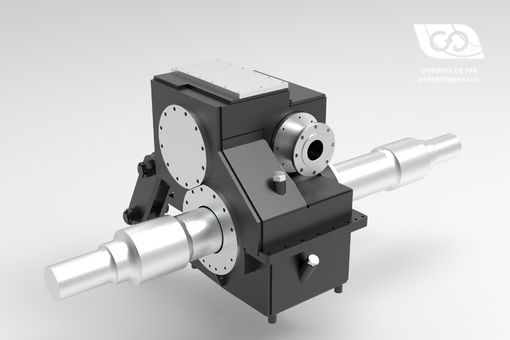 PR21 railway gearbox side view PR21 railway gearbox side view