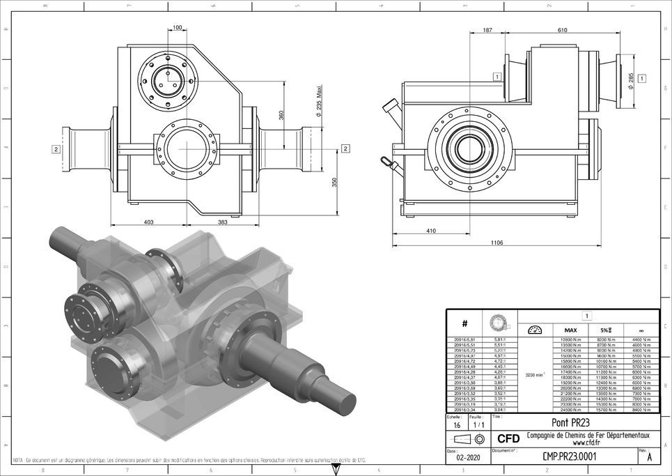 PR23 railway gearbox diagram PR23 railway gearbox diagram