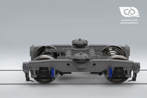 Side view of the CFD Bogie for passengers application Side view of the CFD Bogie for passengers application