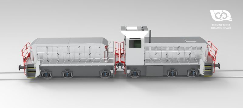 Side view of the CFD shunter Type F 2D33 Side view of the CFD shunter Type F 2D33