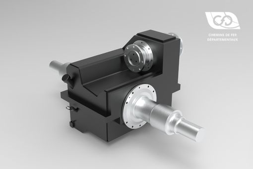 Side view PR23 railway gearbox Side view PR23 railway gearbox