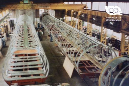 Structure of the vehicles of the funicular railway of Tignes