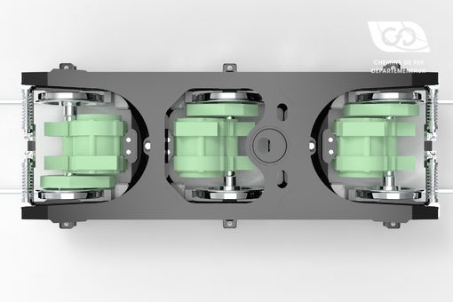 Top view TRIAX bogie Top view TRIAX bogie