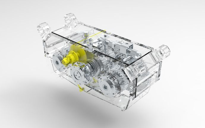 Two ranges gearbox for permanent magnet electric motors developed by 3DRD Two ranges gearbox for permanent magnet electric motors developed by 3DRD