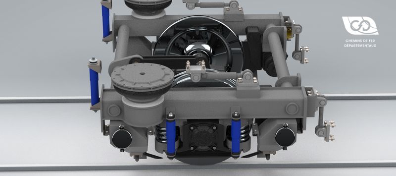 View of the single-axle CFD bogie