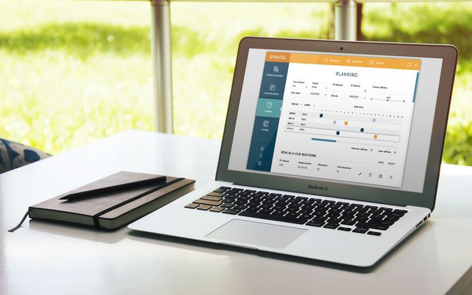 Winatel allows to manage the workshop intervention schedules. Winatel allows to manage the workshop intervention schedules.